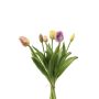 artificiel Bouquet de tulipes Mix LONA, jaune-rose-lilas, 40cm