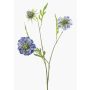 Branche artificielle Scabiosa RUXTER, bleu-violet-vert, 60 cm, Ø 6-8 cm