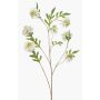 Branche artificielle Scabiosa RUXTER, blanche, 110 cm, Ø 7-9 cm