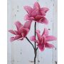Magnolia artificiel VERONA, rose fuchsia, 40cm, Ø10-14cm