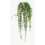 Plante retombante artificielle « pluie d'argent » KEMMO sur tige, fleurs, crossdoor, crème, 60 cm