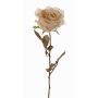 Rose artificielle NAJMA, crème-rose, 65cm, Ø10cm