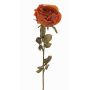 Rose artificielle NAJMA, orange-fuchsia, 65cm, Ø10cm