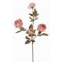 Branche de rose artificielle SITARA, vieux rose, 75cm, Ø5-8cm