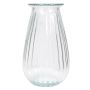 Vase en verre DORITA rainuré, transparent, 21 cm, Ø 13 cm