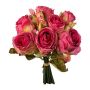 Bouquet de fleurs artificielles Roses NERZO, fuchsia, 30cm