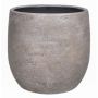 Pot de fleurs en céramique AGAPE avec veinure, blanc-brun, 22cm, Ø24cm