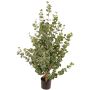 Arbre en eucalyptus artificiel TONFYN, tronc naturel, vert, 130 cm