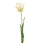 Tulipe perroquet déco LUNIA, blanc-vert, 70cm
