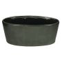 Coupe en céramique pour orchidées RODISA, ovale, noir, 33x15x15cm
