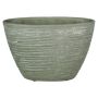 Pot pour orchidées en céramique ADELPHOS, ovale, rainures, gris-marron, 32x14,5x22,5cm