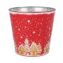 Pot en zinc MAVETA à motif Maison en pain d'épices, rouge-cuivre, 19cm, Ø20cm