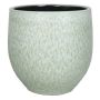 Cache-pot en céramique ELIEL, moucheté, vert menthe-blanc, 24cm, Ø24cm