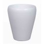 Vase conique pour orchidées NAZARABAD, céramique, blanc mat, 17cm, Ø14cm