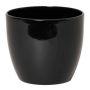 Pot en céramique pour plantes petit TEHERAN BASAR, noir, 6,5cm, Ø8,5cm