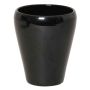 Vase conique pour orchidées NAZARABAD, céramique, noir, 17cm, Ø14cm