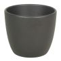 Pot de fleurs en céramique grand TEHERAN BASAR, anthracite mat, 22,5cm, Ø25cm