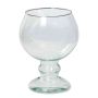 Vase décoratif en verre JEOMA avec pied, transparent, 19cm, Ø14cm