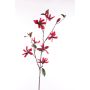 Fleur artificielle Magnolia ALUNE, rouge-rose fuchsia, 90cm