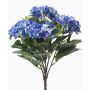 Fleur en tissu Hortensia LAIDA sur piquet, bleu, 35cm