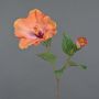 Hibiscus en tissu OAHU avec fleurs, orange, 65cm