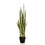 Sansevieria artificiel ELENE, vert-jaune, 95cm