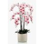Orchidée artificielle Phalaenopsis CECILE, pot en céramique, rose-rose fuchsia, 100cm