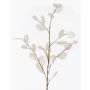 Branche de lunaire artificielle BUELNA, crème, 105cm