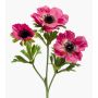 Fleur en tissu Anémone RUBINA, fuchsia, 55cm