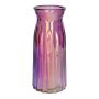 Vase de table RUBIE en verre, violet-irisé-transparent, 24cm, Ø11cm