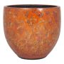 Cache-pot en céramique ELIEL, moucheté, orange-jaune, 13cm, Ø14cm