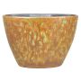 Cache-pot en céramique ovale ELIEL, moucheté, orange-jaune, 32x15x22cm