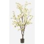 Arbre à fleurs de cerisier artificiel JANKFUN avec fleurs, tronc artificiel, blanc, 175 cm