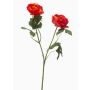 Branche décorative de renoncules FLORANCE, orange foncé, 45 cm