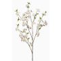 Branche artificielle de cerisier ornemental VERIANO avec fleurs, blanche, 120 cm