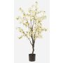 Cerisier artificiel JANKFUN avec fleurs, tronc artificiel, blanc, 135 cm