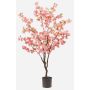 Cerisier artificiel JANKFUN avec fleurs, tronc artificiel, rose, 135 cm