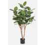 Figuier banians artificiel LEIFA avec lianes, tronc naturel, vert, 140 cm