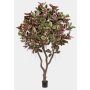 Plante artificielle Ficus elastica THIM, tronc artificiel, rouge-blanc-vert, 295 cm