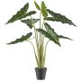 Plante artificielle Alocasia Sanderiana NARLO, pot décoratif, vert, 100cm