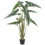 Plante artificielle Alocasia Sanderiana NARLO, pot décoratif, vert, 130cm