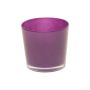Pot à plantes ALENA, verre, violet foncé, 12,5cm, Ø13,3cm