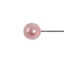 Épingles de décoration KARISA dans une boîte en plastique, tête perlée, 144 pièces, rose, Ø 0,6 cm