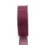 Ruban en organza OSNA, rouge bourgogne, 25m, 25mm