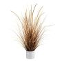Herbe artificielle Carex WARTO dans un cache-pot en mélamine, panicules, brun-beige, 75cm