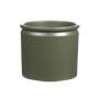 Cache-pot ALCHIBA en céramique, vert mat, 12,5cm, Ø14cm