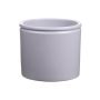 Cache-pot ALCHIBA en céramique, gris clair mat, 12,5cm, Ø14cm