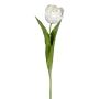 Fleur artificielle Tulipe TRIFT, blanc-vert, 50cm, Ø4,5cm