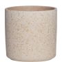 Cache-pot ARAYA, céramique, moucheté, beige, 10cm, Ø10cm