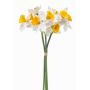 Bouquet de fleurs artificielles de jonquilles BROZIN, blanc-jaune, 40 cm